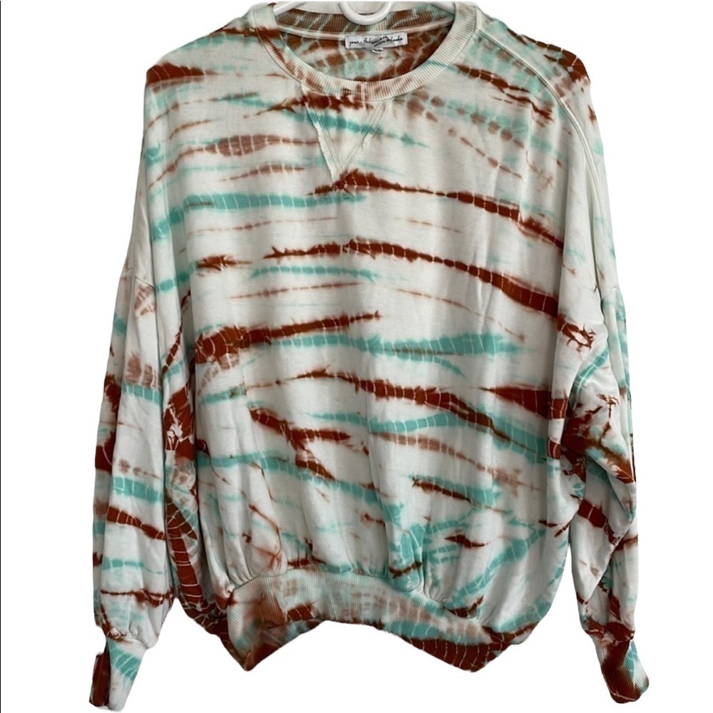 YOUNG FABULOUS & BROKE TIE DYE DOLMAN SLEEVE SWEATSHIRT